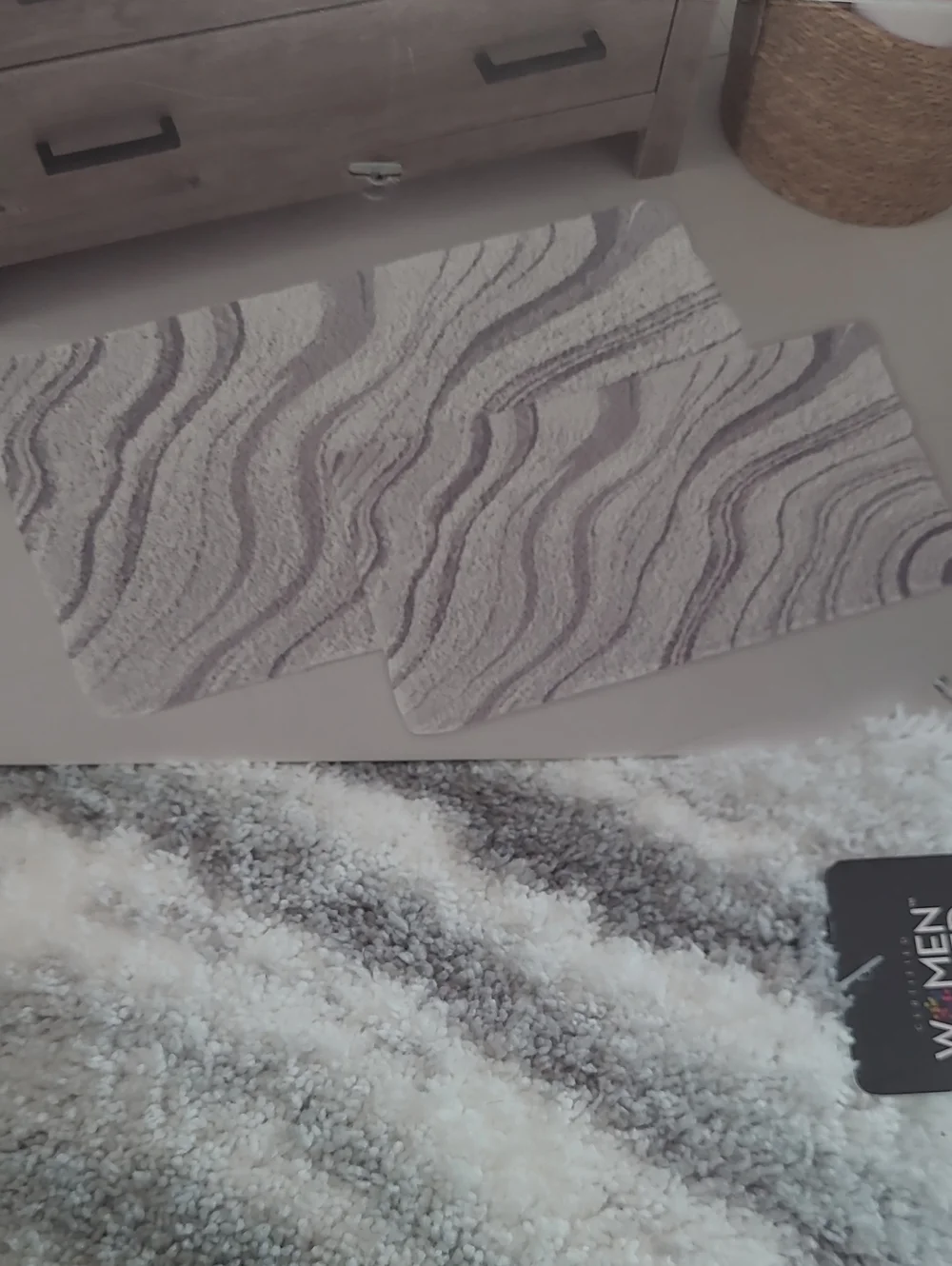 Perfect Touch Marble Bath Rug Set
